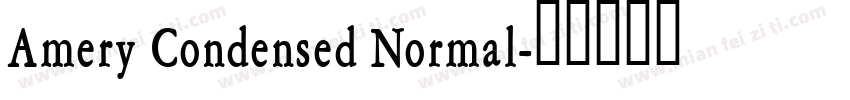 Amery Condensed Normal字体转换